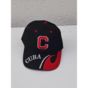 Vintage 90s C CUBA Hat Cap Logo Stap Back Hat Cap NOS